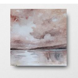 Morze 6-akwarela formatu 20/20 cm 