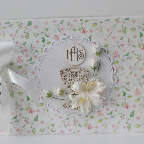 Album komunijny 15x20 Serce Lilie