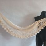 Kremowa mała chusta  - 3