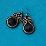 Kolczyki Czerń i Beż - 