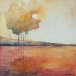 Drzewa-akwarela formatu 15/15 cm  - 