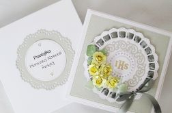 Kartka PAMIĄTKA I KOMUNII ze wstążką #2