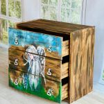 Artystyczna komoda z motywem anioła, rustykalny klimat, salon, sypialnia - 