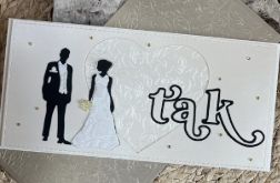 236,kartka ślubna z młodą parą