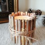 Świecznik z patyków - Świecznik z patyków bambus