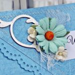 Kopertówka z okazji ślubu-błękitny motyl - 