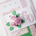 Kartka URODZINOWA różowo-zielona - Różowo-zielona kartka na urodziny