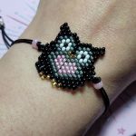 Bransoletka na sznurku "Sowa i serce" Prezent na Walentynki  - Bransoletka na sznurku "Sowa i serce" Prezent na Walentynki HANDMADE