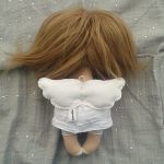ANIOŁEK lalka - dekoracja tekstylna, OOAK/21 - tak wyglądam z tyłu