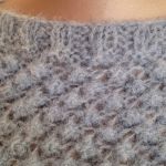 Sweter "Szara mgła" - sweterek zrobiony na drutach