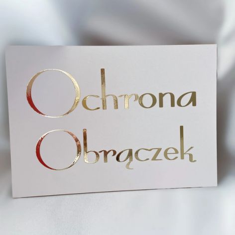 Ochrona obrączek tabliczka weselna dla dzieci