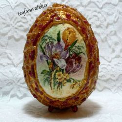 Jajko z klejem na ciepło (złote)