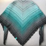 Chusta na szydełku mech ombre duża JEDYNA - 