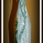 Dekoracyjna butelka - wazon - decoupage - 