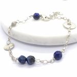 Bransoletka srebrna z lapisem lazuli - Bransoletka srebrna z lapisem lazuli