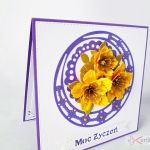 Kartka MOC ŻYCZEŃ z żółtymi kwiatami - Uniwersalna kartka okolicznościowa na różne okazje