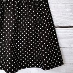 Czarna spódniczka w białe kropki - spódnica