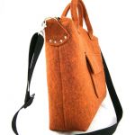 Straight orange-melange bag - 