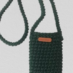 Mała torebka na ramię, etui na telefon,listonoszka ciemnozielony