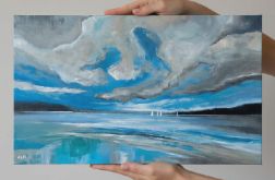 Morze-obraz akrylowy formatu 30/50 cm.