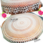 MEGA frywolitka 100cm obrus serweta serwetka - frywolitkowa, frywolitkowy, napkin, doily, serweta, serwetka, frivolite, ozdoba, bieżnik, koronka, tatting, tablecloth, chiacchierino, occhi