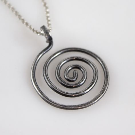 spiralny - srebrny wisiorek (2310-09)