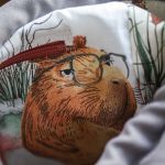 Szara torebka listonoszka z kominem patchwork - 
