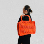 Duża torba na ramię, torebka do ręki ,pomarańczowa.  - 