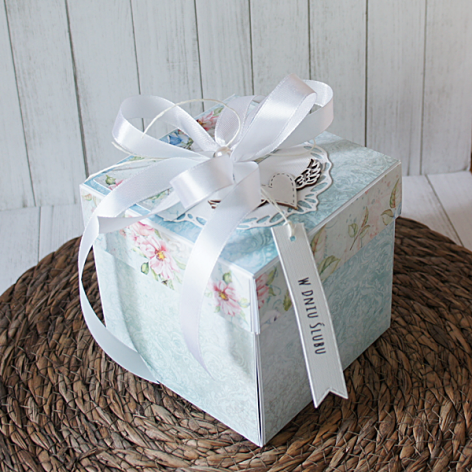 Ślubny Exploding box z tortem-szybka wysyłka v.4