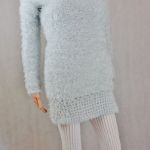 Sweter siwy HAND MADE - Sweter hand made