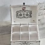 Herbaciarka, pojemnik na herbatę Vintage - herbaciarka 6 przegródek