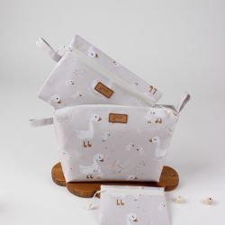 Komplet 3 kosmetyczek w kaczuszki