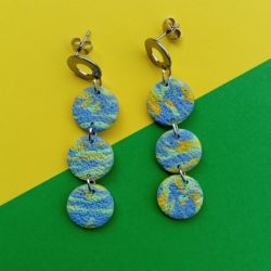 "Nelly I" - kolczyki z gliny polimerowej.