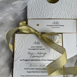 Zaproszenie na Chrzest Święty w kieszonce
