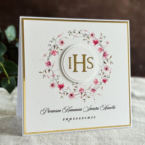 Ręcznie robione zaproszenia komunijne, 58A