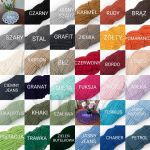 Komplet - dywan i poduszki szydełkowe  - Wzornik kolorów