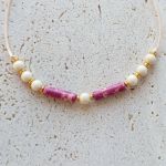 "Rosa" - bransoletka z naturalnymi kamieniami. - jaspis cesarski i kamień rzeczny