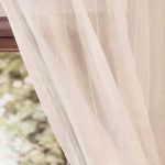 Zasłona lniana boho w prążki zasłony do pokoju panel do salonu 140/240cm - 