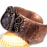 Czaroit, miedziana bransoletka z czaroitem - bransoletka z czaroitem