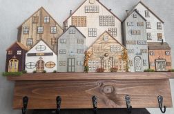 Wieszak - drewniane domki - na klucze i inne drobiazgi 18