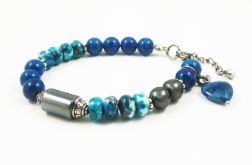 Bransoletka granatowa.