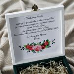 Pudełko na podziękowanie Ślub Komunia Chrzest - Skrzynka z podziękowaniem dla Rodziców Chrzestnych, Dziadków, Świadkowej, Świadka, Rodziców z okazji Komunii Ślubu Chrztu