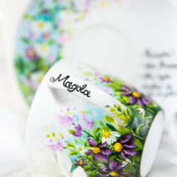 filiżanka wiosenne kwiaty, porcelana dla niej