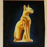 Obraz, 35x50cm, Egipski Kot, Płótno Faraońskie, Egipt, 100% oryginalny 09 - 