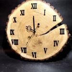 Zegar z plastra drewna - dąb 40cm - DĄB 40 CM