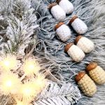 ręcznie robione bombki na choinkę, kremowe - jasne ozdoby bożonarodzeniowe
