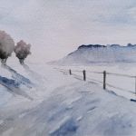 Zima-akwarela -A5. - 