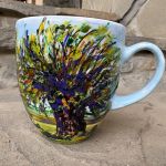 Porcelanowy kubek ręcznie malowany Wierzby  - 
