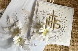 195,Kartka na komunię w pudełku z torebk