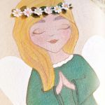 Obrazek anioł, pamiątka I Komunii dziewczynki - anioł na komunię dziewczynki